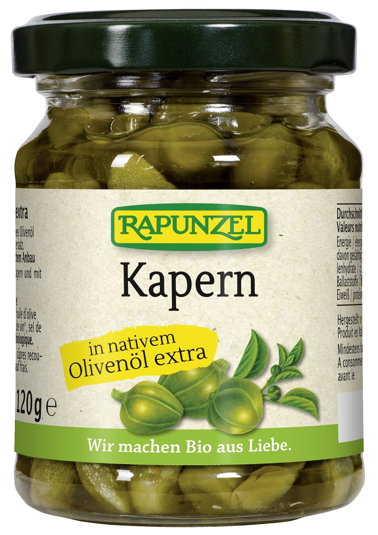 Bio Kapern in Olivenöl, 120 g - YOGISHOP