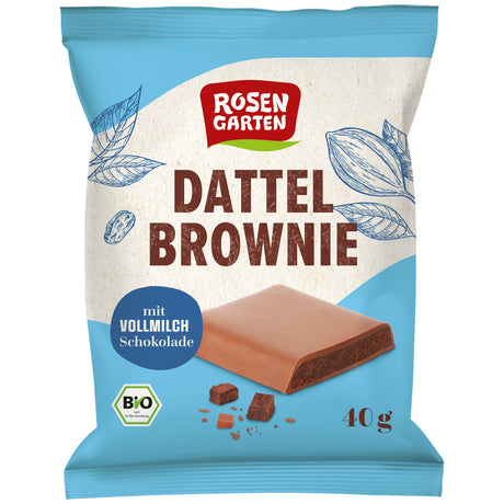 Bio Dattel Brownie mit Vollmilch Schokolade, 40 g - YOGISHOP