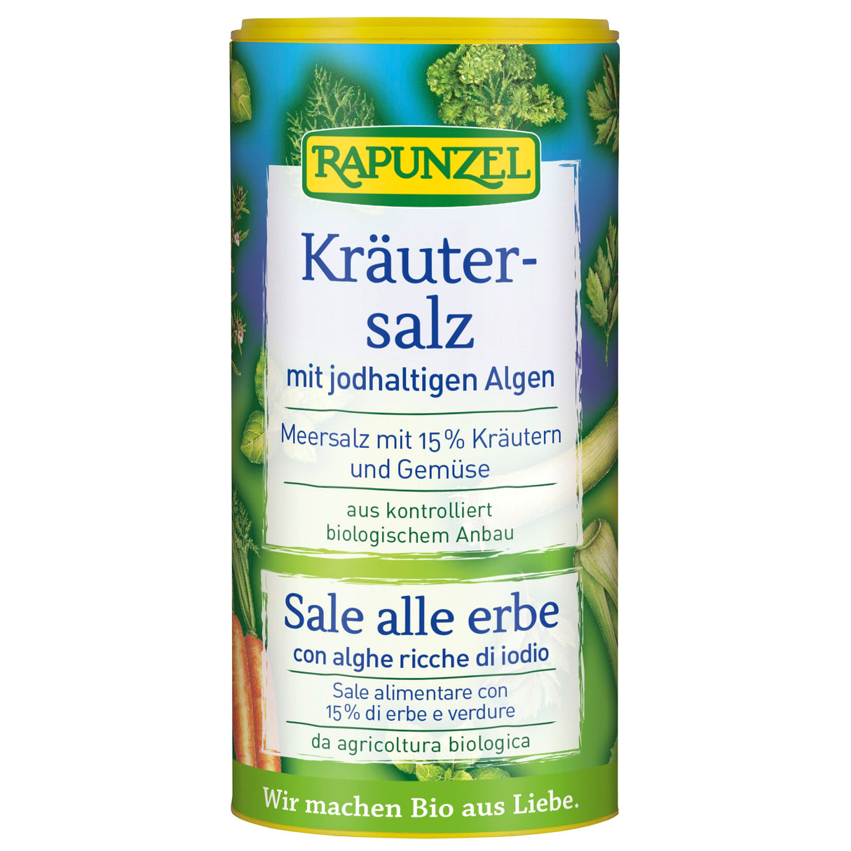 Bio Kräutersalz jodiert mit 15% Kräutern & Gemüse, 125 g - YOGISHOP