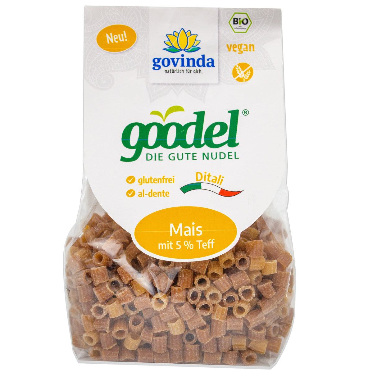 Bio Goodel Ditali Teff Mais, 250 g - YOGISHOP