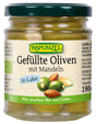Bio Oliven grün, gefüllt mit Mandeln in Lake, 190 g - YOGISHOP