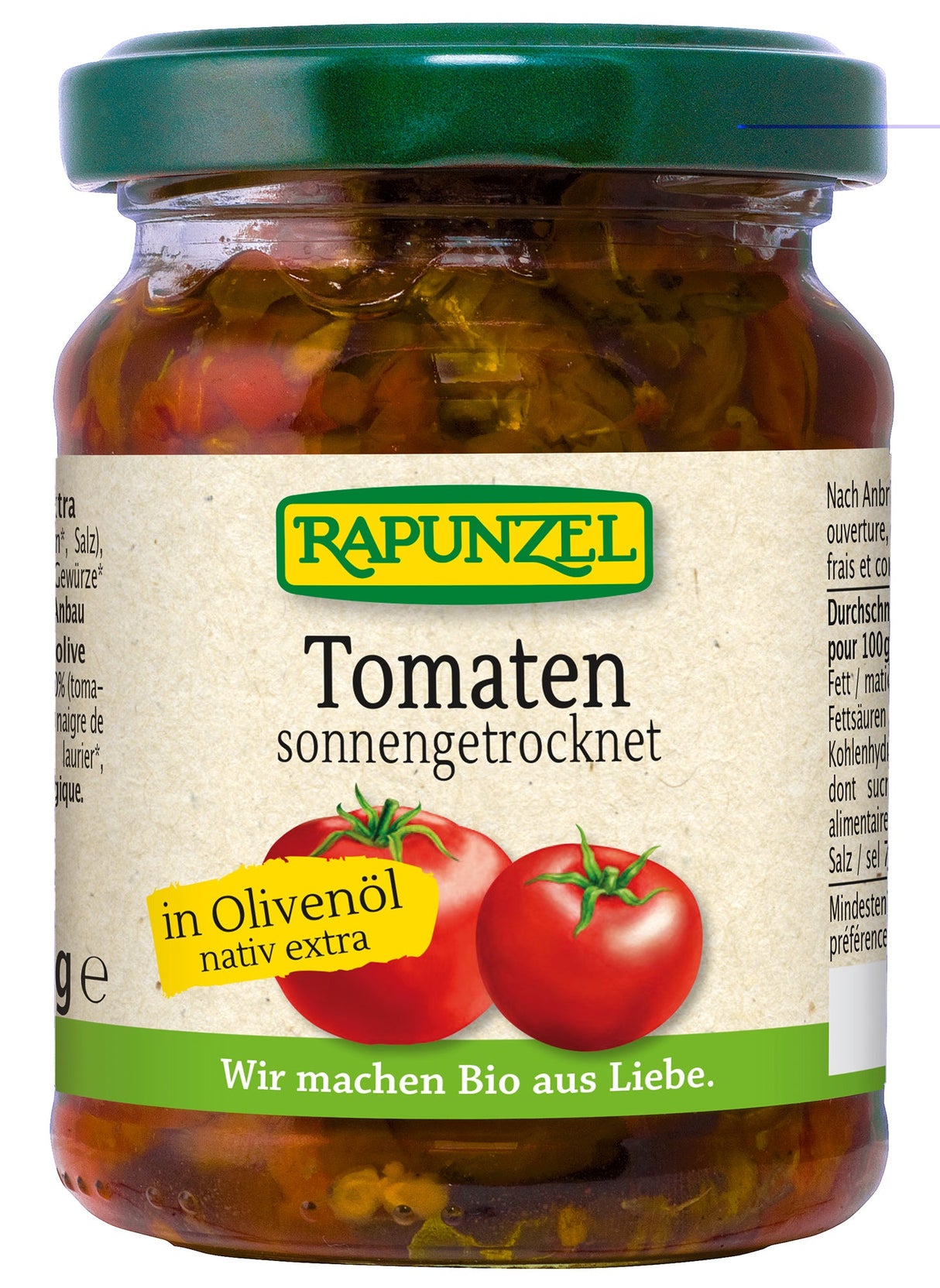 Bio Tomaten getrocknet in Olivenöl, 120 g - YOGISHOP