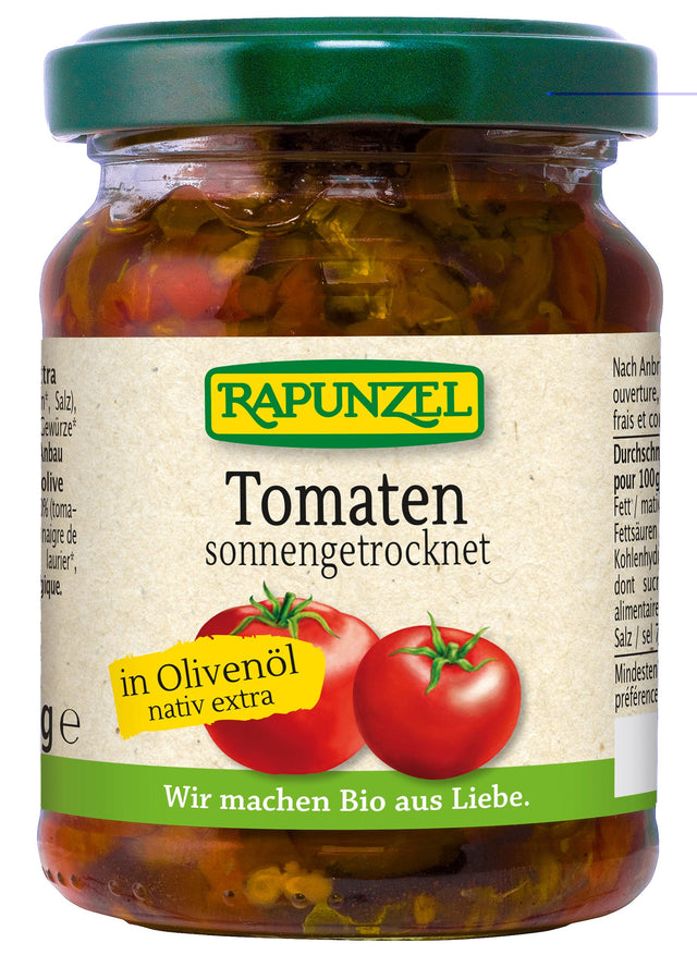 Bio Tomaten getrocknet in Olivenöl, 120 g - YOGISHOP
