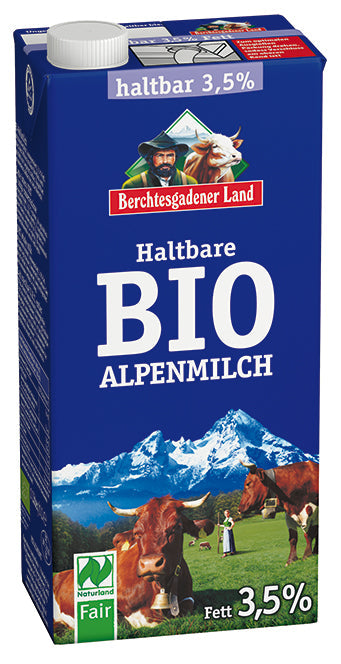 Haltbare Bio-Alpenmilch 3,5%, 1 l - YOGISHOP