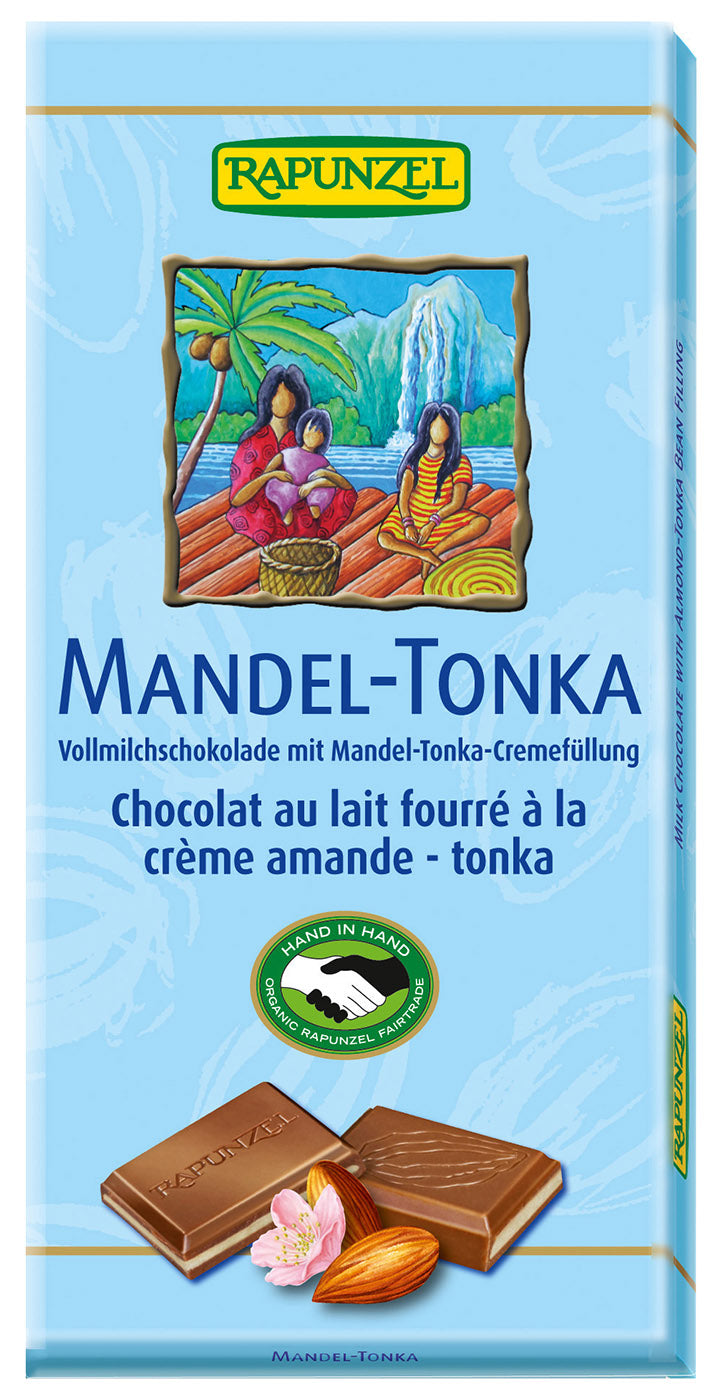 Bio Vollmilch Schokolade Mandel-Tonka, 100 g - YOGISHOP