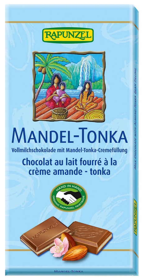 Bio Vollmilch Schokolade Mandel-Tonka, 100 g - YOGISHOP