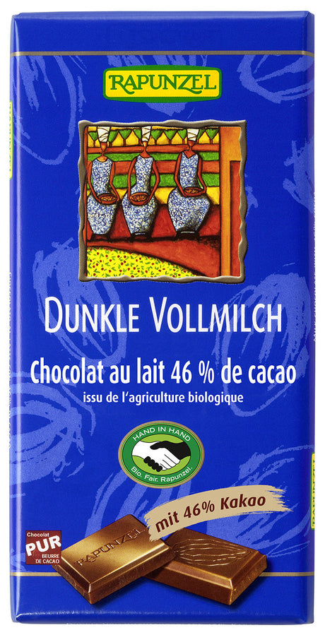 Bio Vollmilch-Schokolade Dunkel 46%, 100 g - YOGISHOP