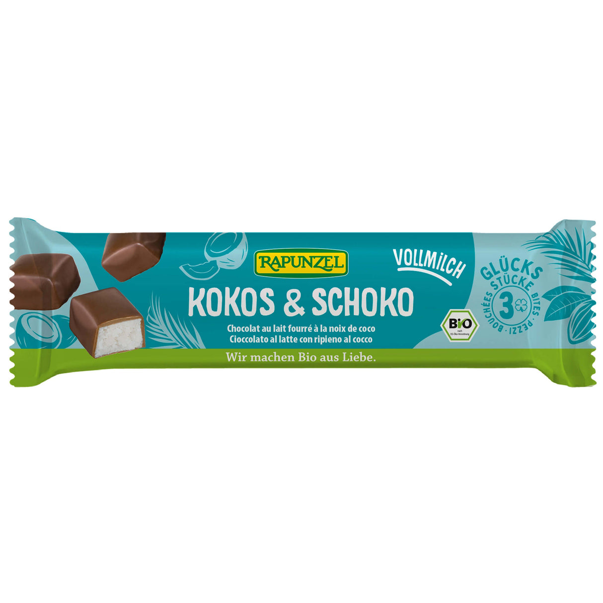 Bio Kokos-Happen Vollmilch, 50 g - YOGISHOP
