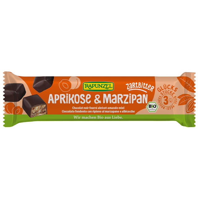 Bio Marzipan-Aprikose Happen Zartbitter, 50 g - YOGISHOP
