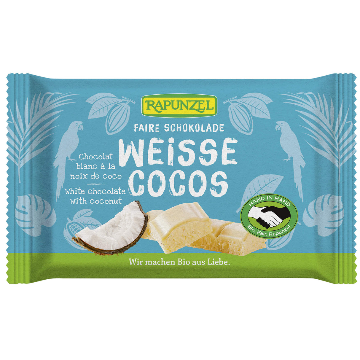 Bio Weisse Schokolade mit Kokosstückchen, 100 g - YOGISHOP