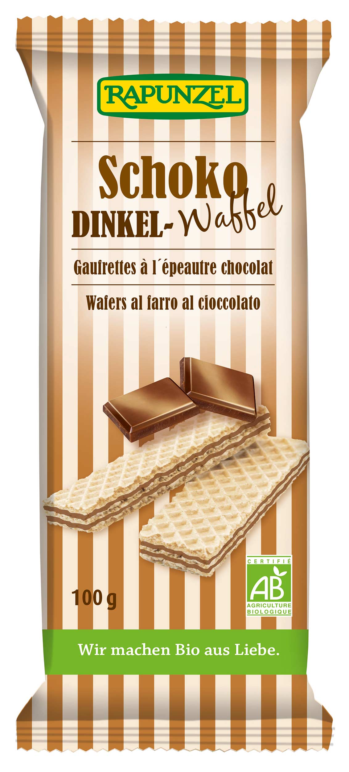 Bio Dinkel-Waffeln Schoko, 100 g - YOGISHOP