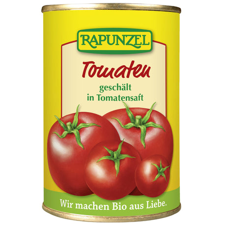 Bio Tomaten geschält in Tomatensaft, 400 g - YOGISHOP