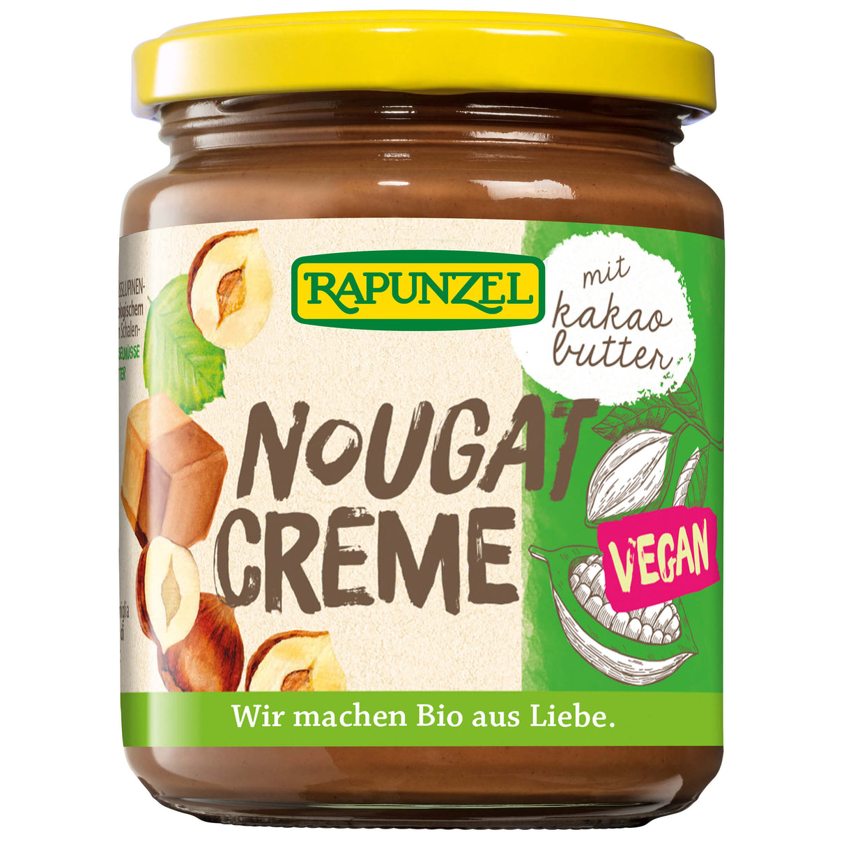 Bio Nougat-Creme mit Kakaobutter, 250 g - YOGISHOP