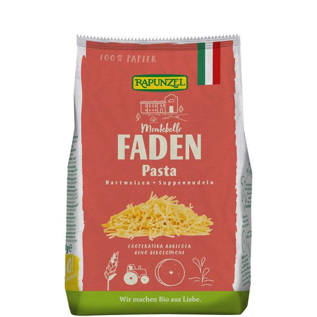 Bio Faden Suppennudeln Semola, 250 g - YOGISHOP