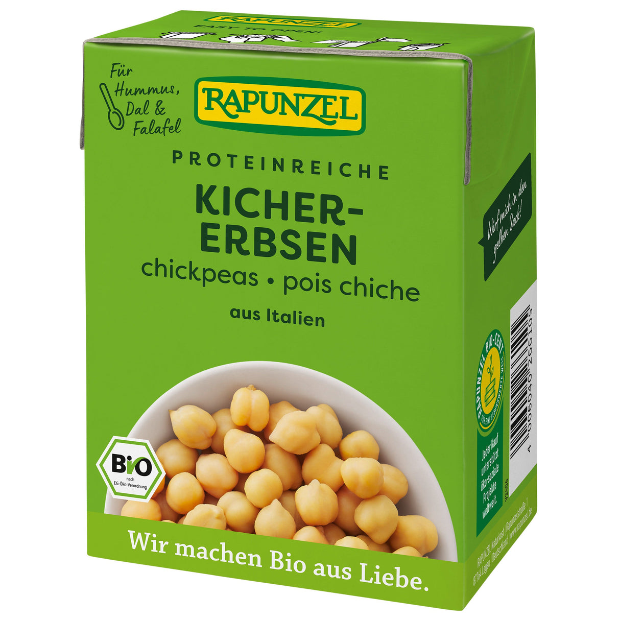 Bio Kichererbsen im Tetra Pak, 380 g