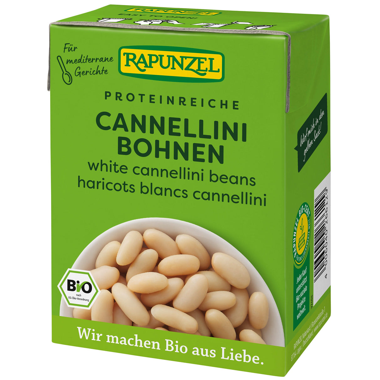 Bio Weiße Cannellini Bohnen im Tetra Pak, 380 g