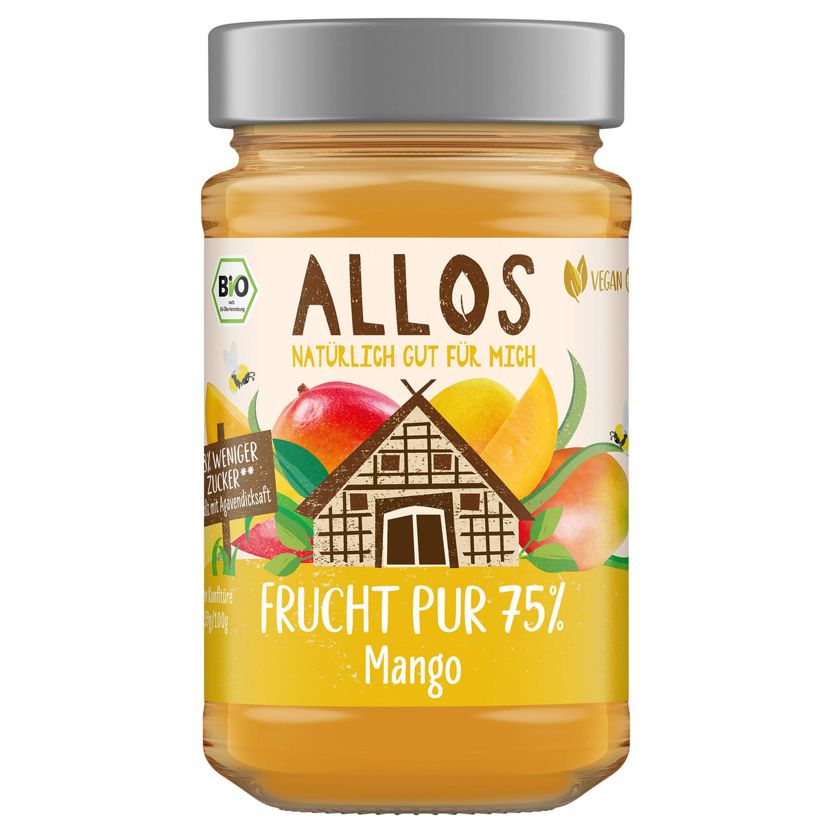 Bio Frucht pur Mango, 250 g - YOGISHOP