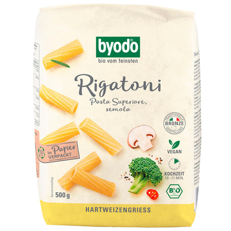 Bio Rigatoni semola, 500 g - YOGISHOP