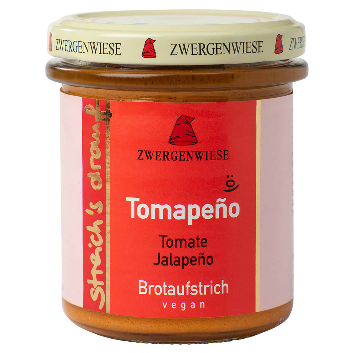 Bio Brotaufstrich Streichs drauf Tomapeno (Tomate - Jalapeno), 160 g - YOGISHOP