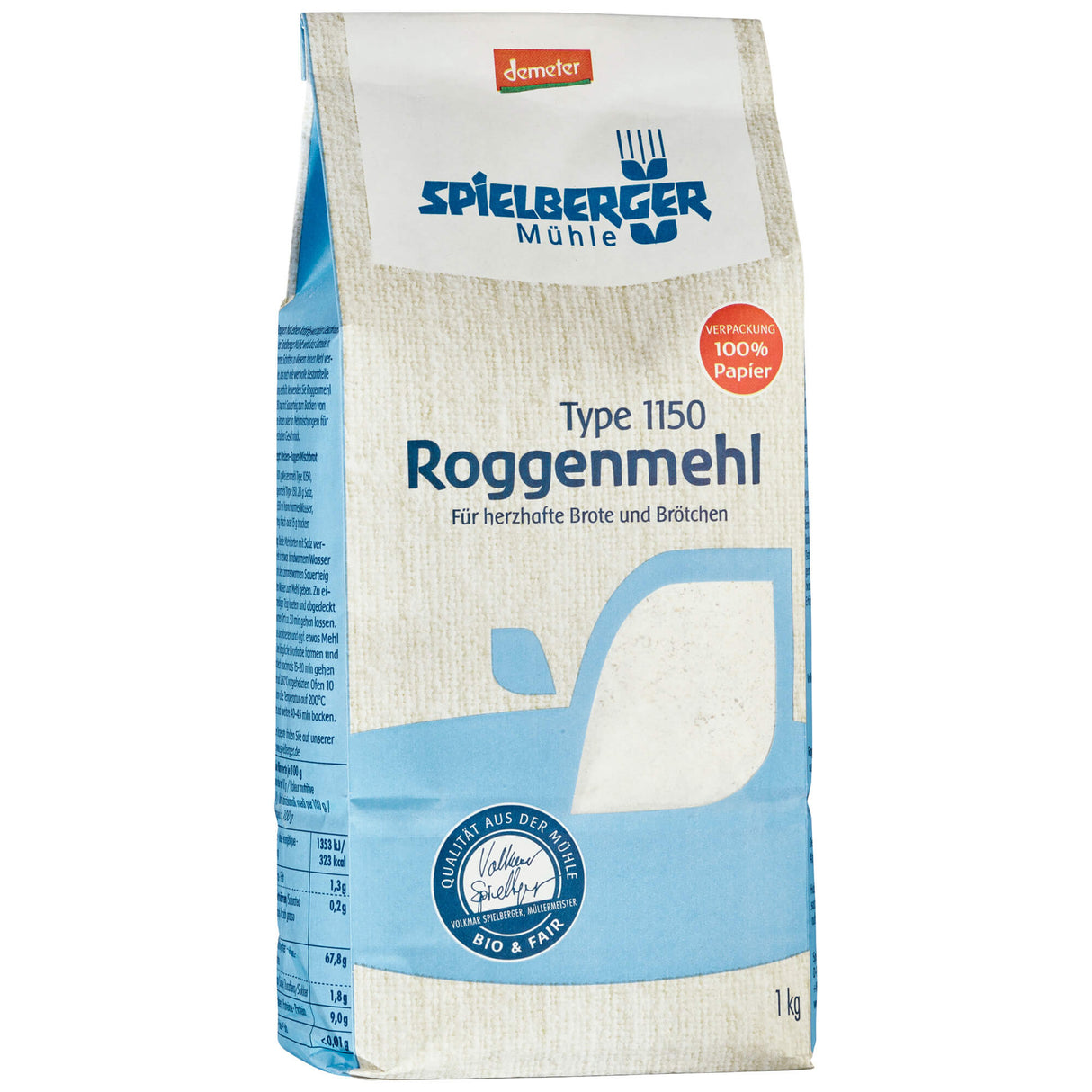 Bio Roggenmehl Type 1150, 1 kg - YOGISHOP
