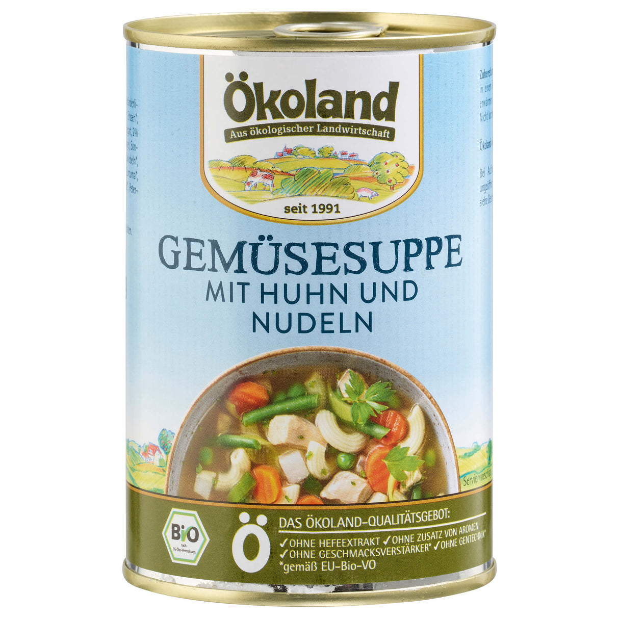Bio Gemüsesuppe m. Huhn, 400 g - YOGISHOP