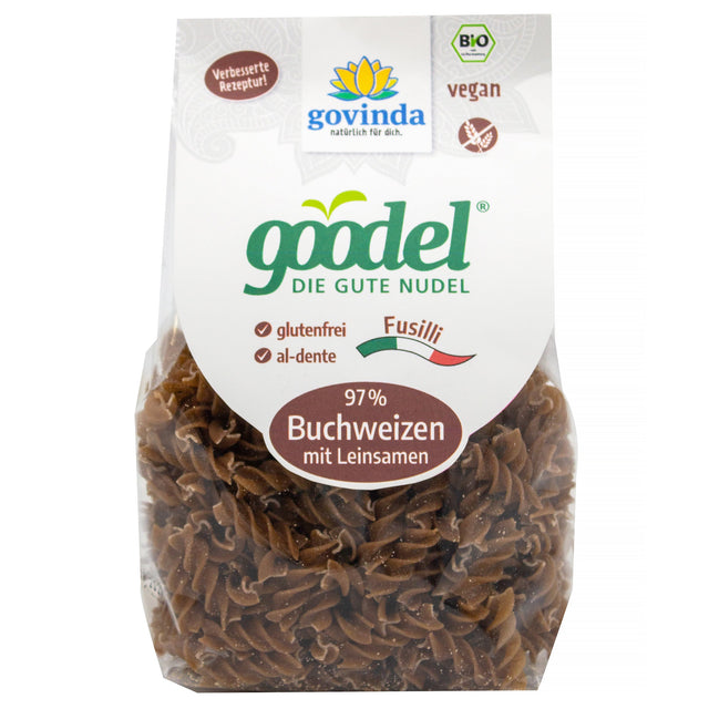 Bio Goodel Fussili Buchweizen Leinsaat, 250 g - All-Bio Naturkost