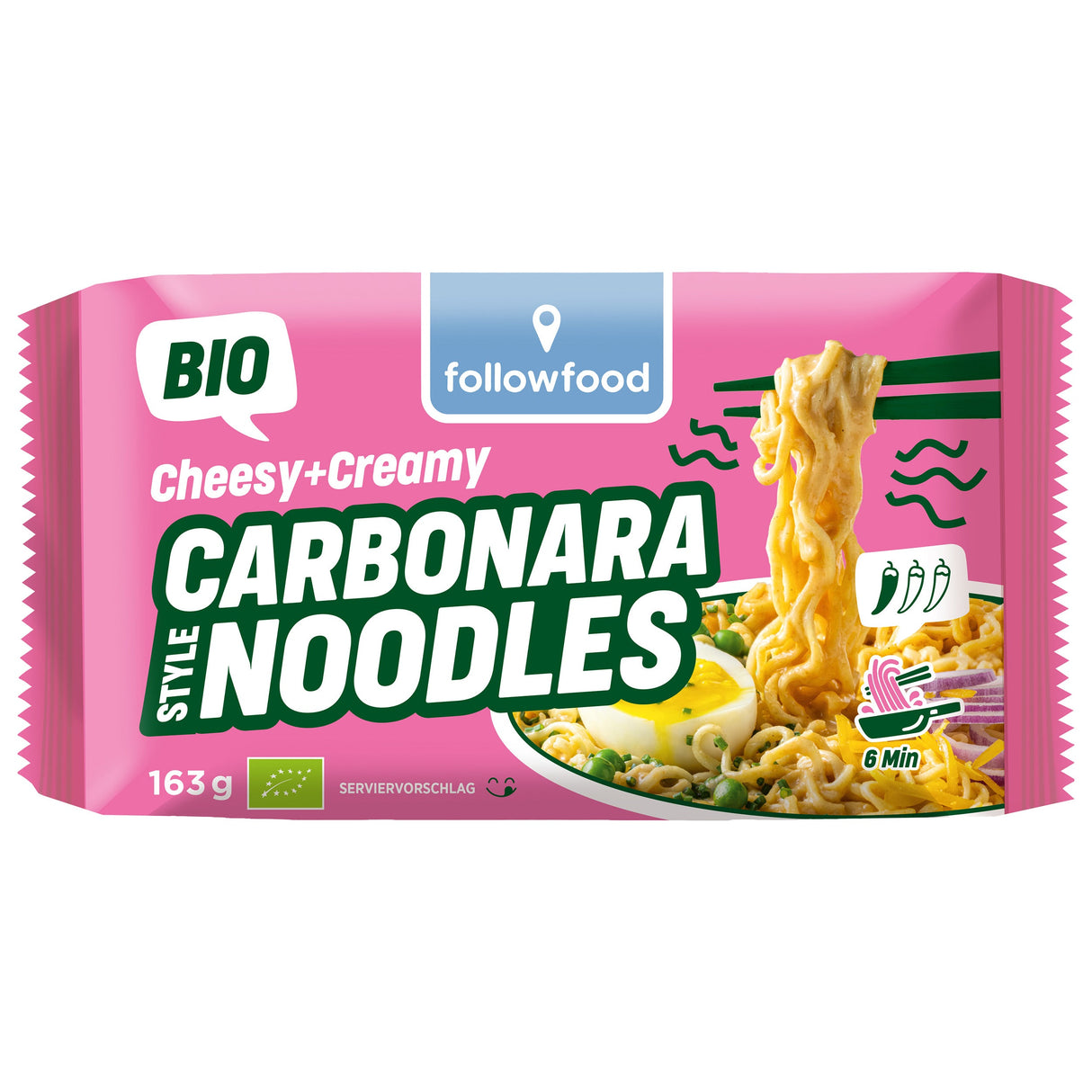 Bio Asia Noodles - Cheesy + Creamy Carbonara, 163 g - All-Bio Naturkost