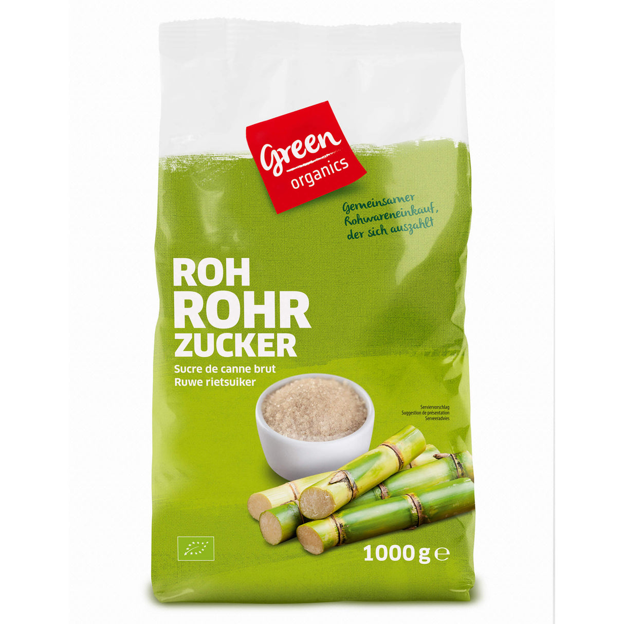 Bio Roh-Rohrzucker, 1 kg - YOGISHOP