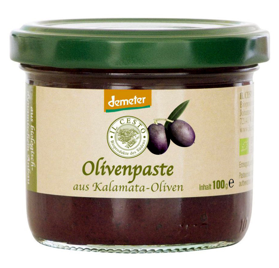 Bio Olivenpaste aus Kalamata-Oliven, 100 g - YOGISHOP