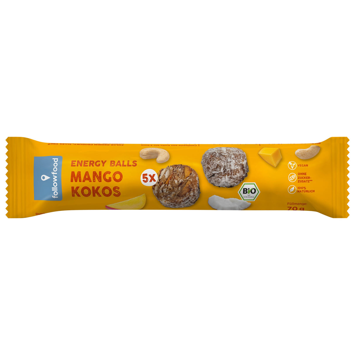 Bio Mango & Kokos Dattelkugeln, 50 g