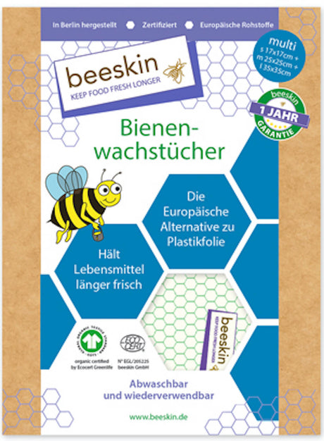 Bienenwachstücher Set multi (3 Größen) - YOGISHOP