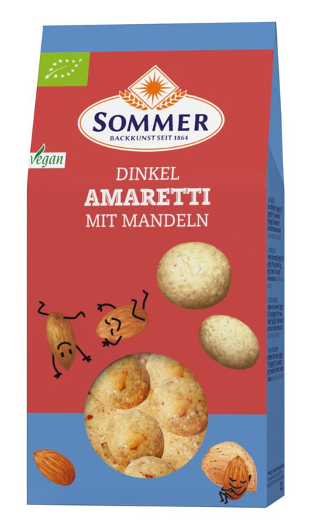 Bio Dinkel Amaretti mit Mandeln, 125 g - YOGISHOP
