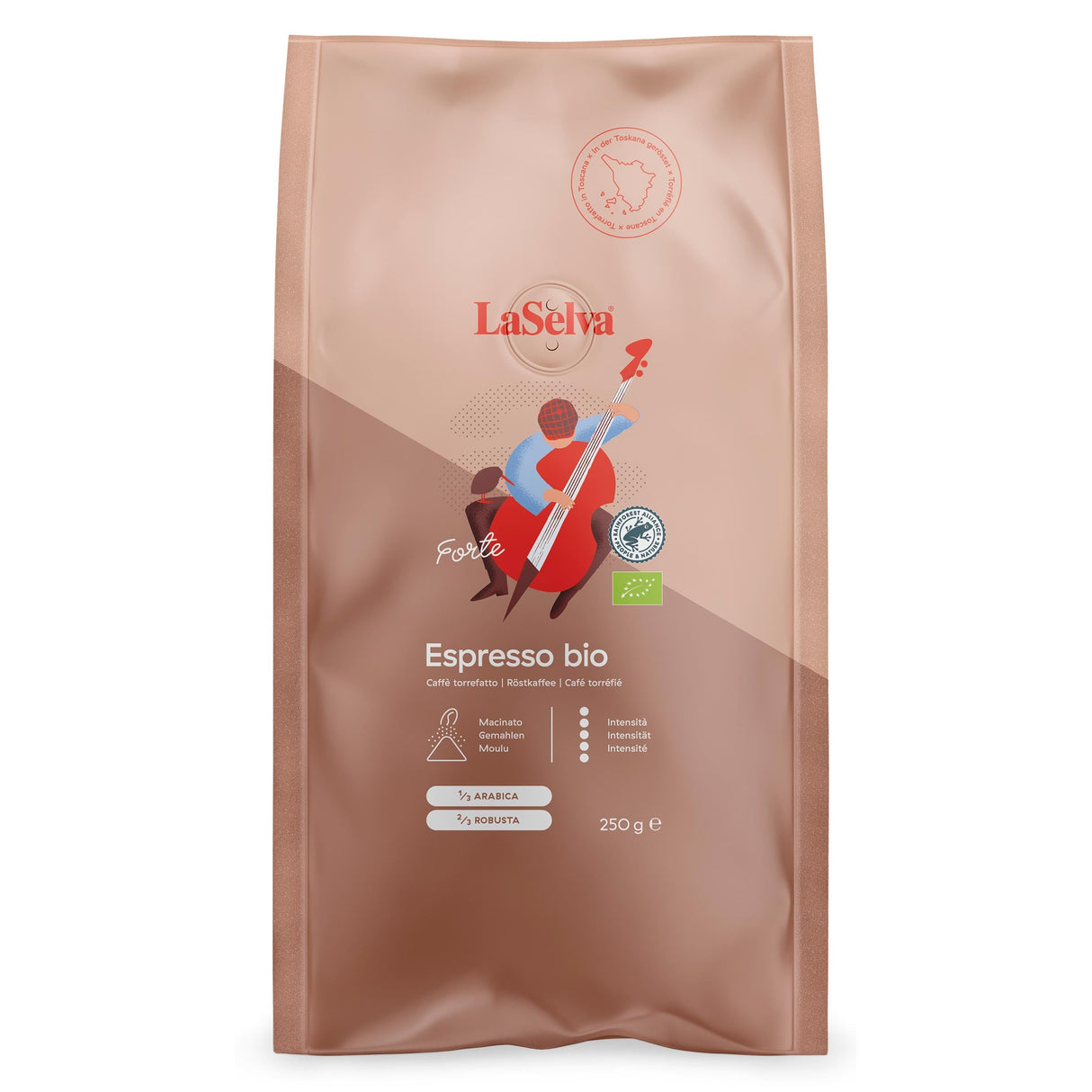Bio Espresso "Forte" - Röstkaffee gemahlen, 250 g - YOGISHOP