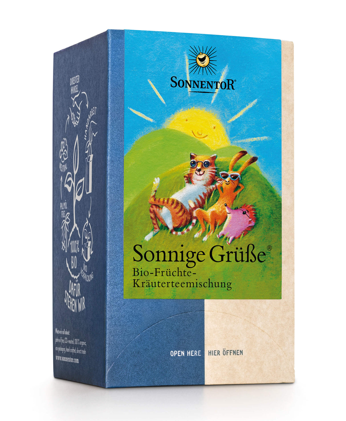 Bio Kräuter Früchteteemischung Sonnige Grüße Btl., 45 g - YOGISHOP
