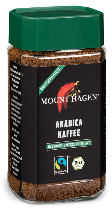Bio Arabica-Kaffee instant, entkoffeiniert, 100 g - Mount Hagen - YOGISHOP