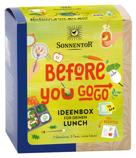 Bio Gewürz- und Teemischung, Ideenbox für Deinen Lunch "Before you go go!", 42,8 g - YOGISHOP