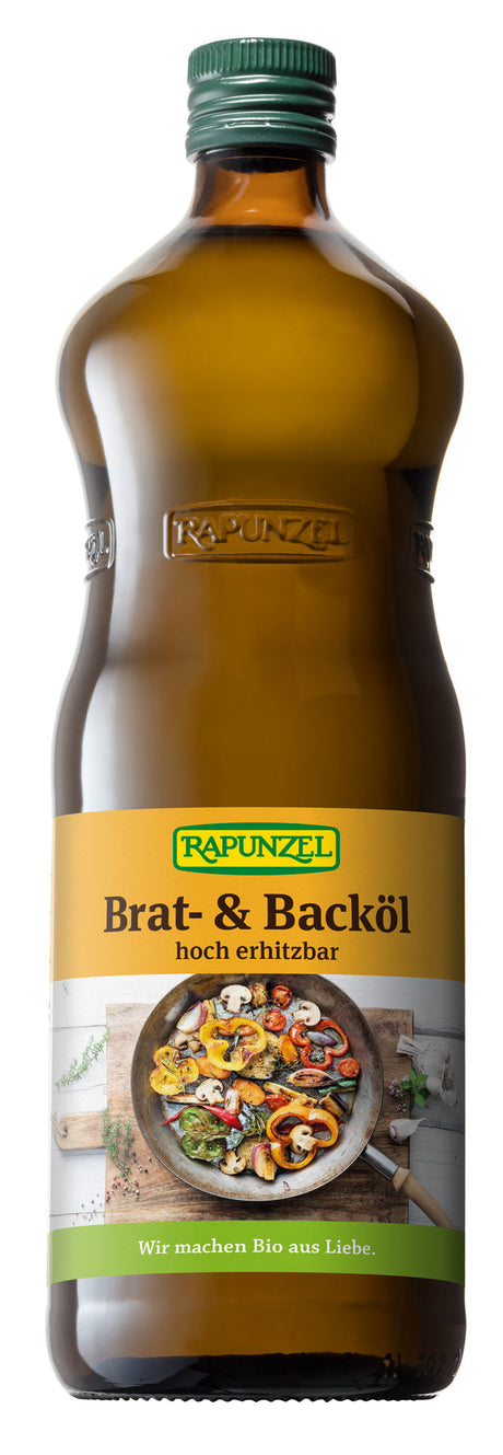 Bio Brat- und Backöl, hoch erhitzbar, 1 l - YOGISHOP