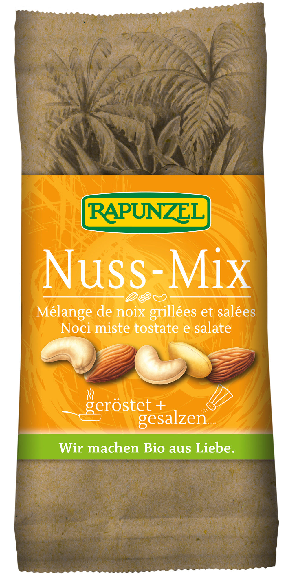 Bio Nuss-Mix (Mandel, Erdnuss, Cashew), geröstet + gesalzen, 60 g - YOGISHOP