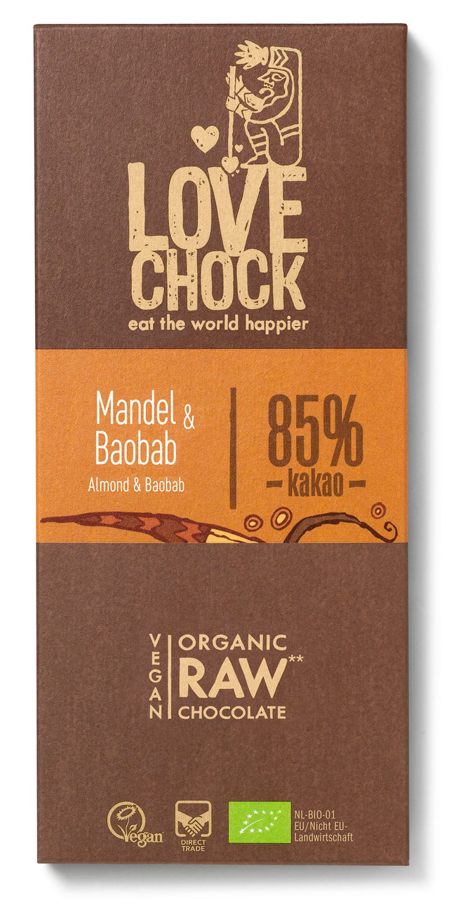 Bio Lovechock Tafel Mandel-Baobab, 70 g - YOGISHOP
