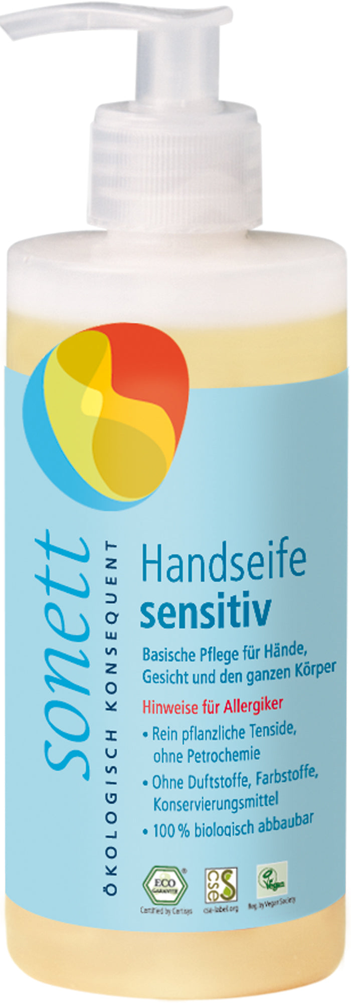 Handseife sensitiv, Spender, 300 ml - YOGISHOP