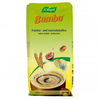 Bio Bambu Instant, Früchte- und Getreidekaffee, 200 g Nachfüllbeutel 