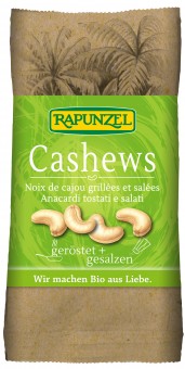 Bio Cashewkerne, geröstet + gesalzen, 50 g 