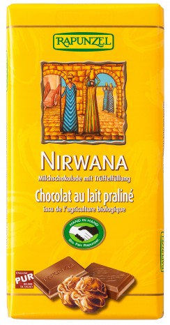 Bio Nirwana Milchschokolade mit Praliné-Füllung, 100 g 