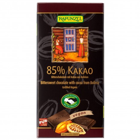 Bio Bitterschokolade 85% Kakao, 80 g 