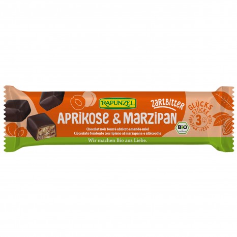 Bio Marzipan-Aprikose Happen Zartbitter, 50 g 