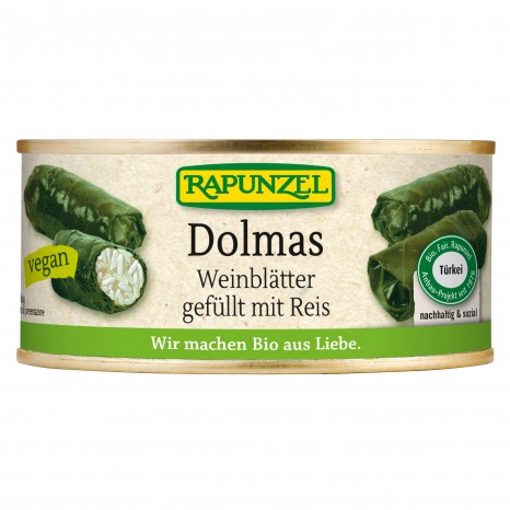 Bio Dolmas, Weinblätter gefüllt mit Reis, 280 g 