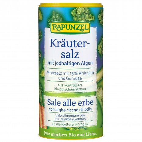 Bio Kräutersalz jodiert mit 15% Kräutern & Gemüse, 125 g 125g