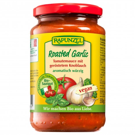 Bio Tomatensauce Roasted Garlic, 330 ml 