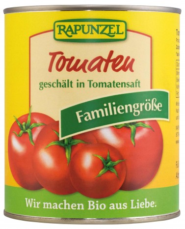 Bio Tomaten geschält in der Dose, 800 g 