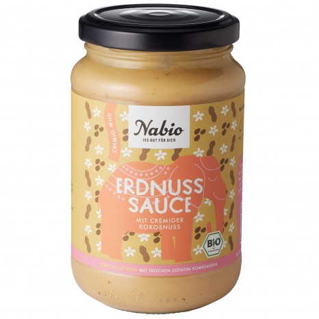 Bio Asia Saté Erdnuss Sauce mit cremiger Kokosnuss, 325 ml 